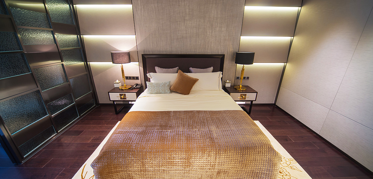 The Suites owns 105 guest rooms with different features and room area varying from 45㎡ to 180㎡ for free choice.