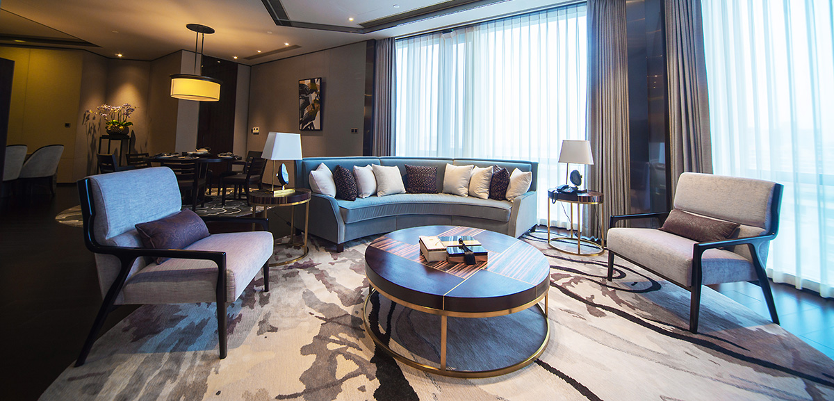The Suites owns 105 guest rooms with different features and room area varying from 45㎡ to 180㎡ for free choice.