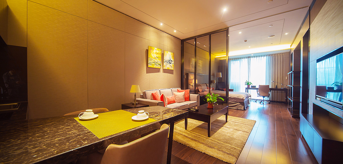 The Suites owns 105 guest rooms with different features and room area varying from 45㎡ to 180㎡ for free choice.